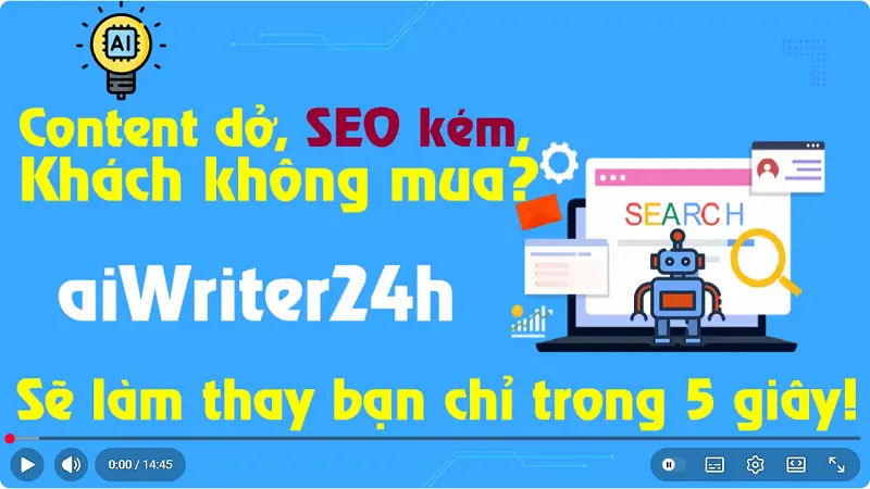 Content dở, seo kém, khách không mua? aiWriter24h sẽ làm thay bạn chỉ trong 5 giây!